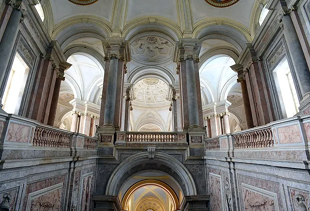The Grand Staircase of Honour in the Royal Palace of Caserta